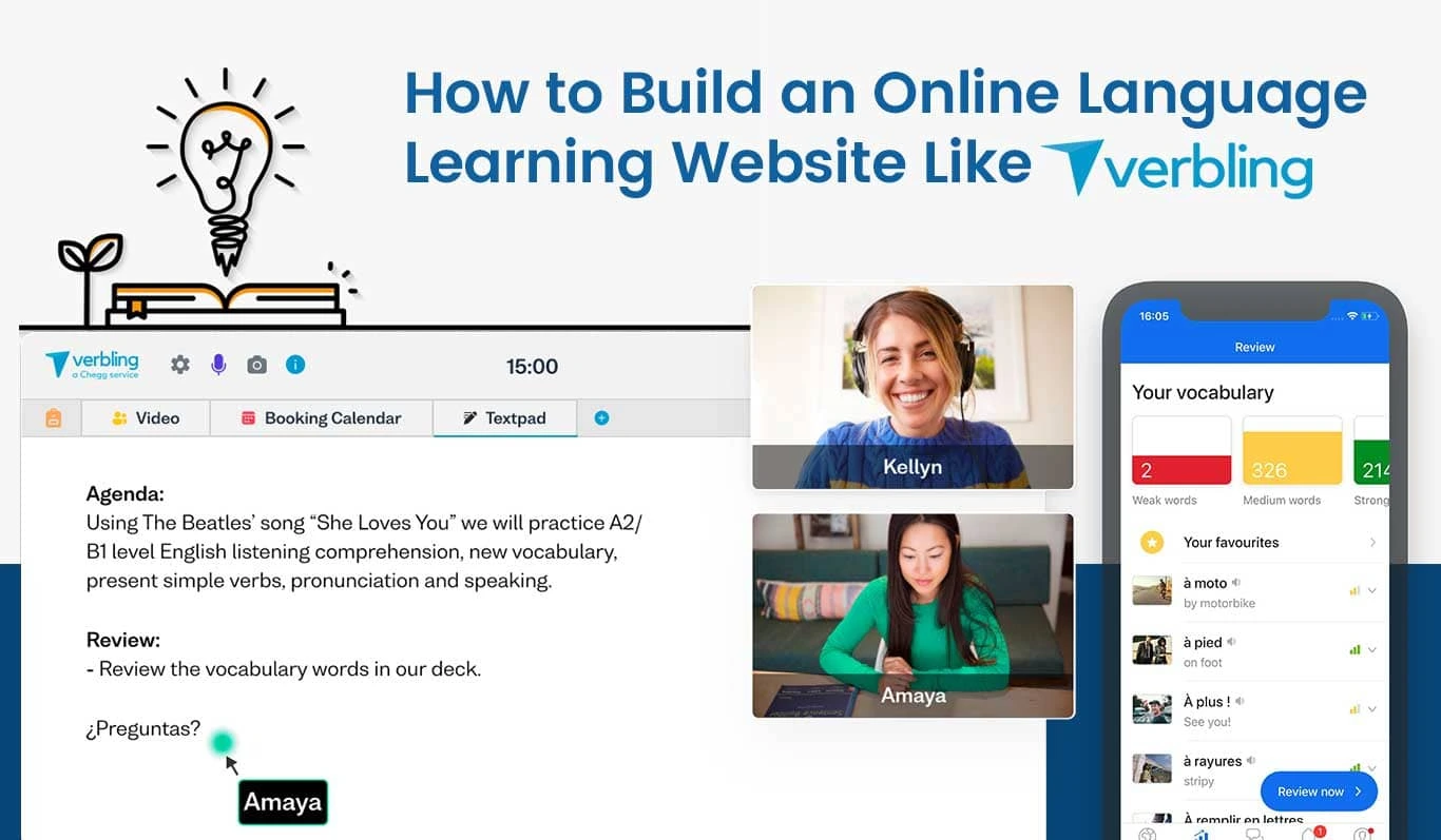 How To Build an Online Language Learning Website Like Verbling
