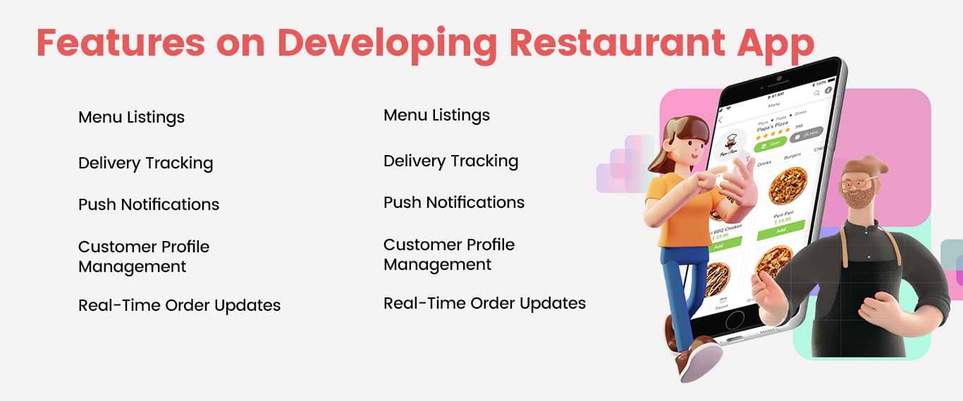 Features on Developing Restaurant App